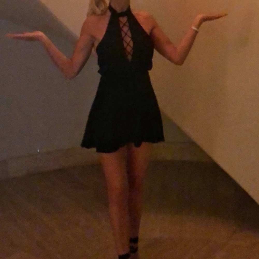 Jennifer Hope Halter Mini Dress